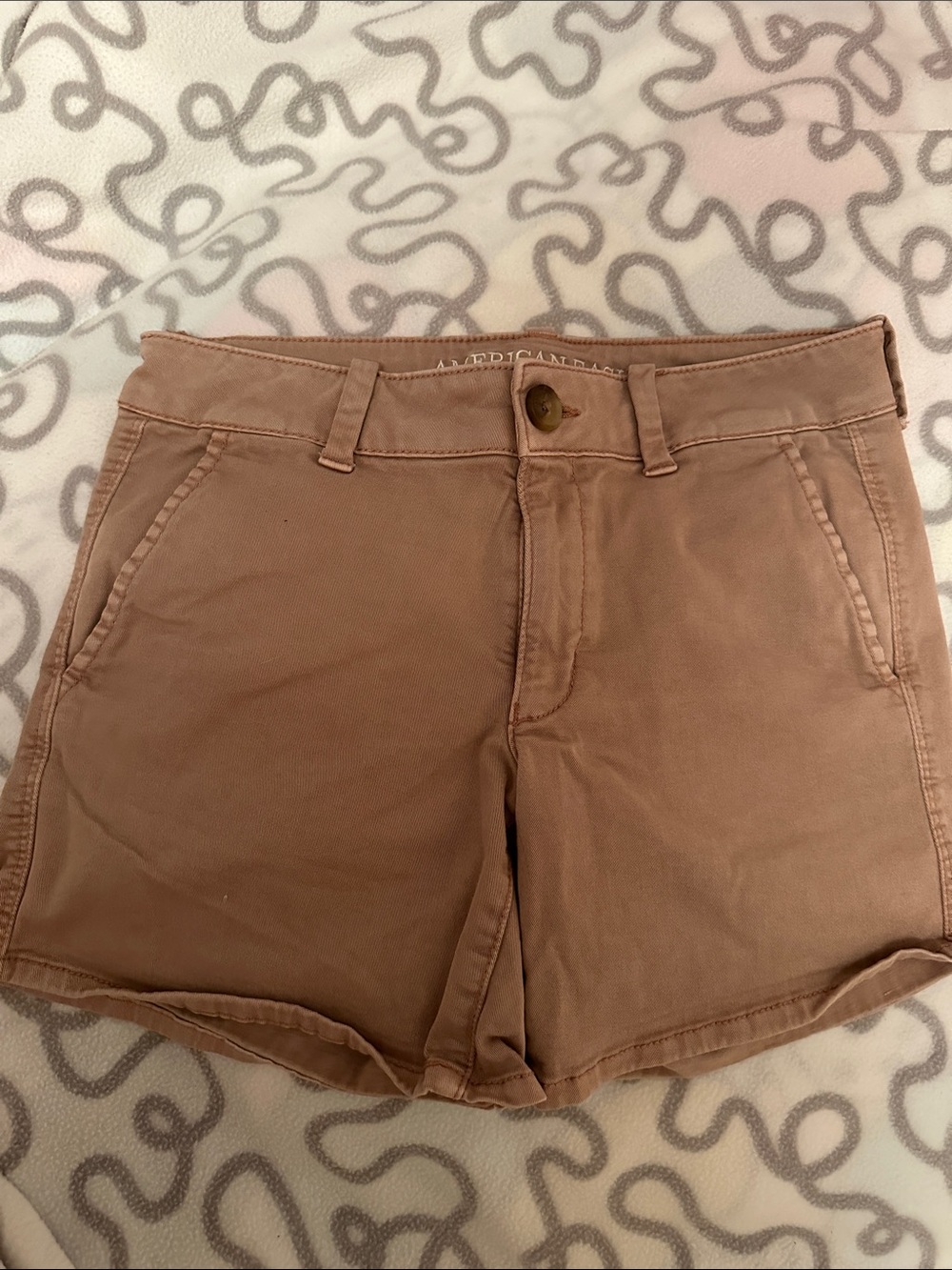 American Eagle Outfitters Women's Brown/Tan Denim-Style Jean Shorts